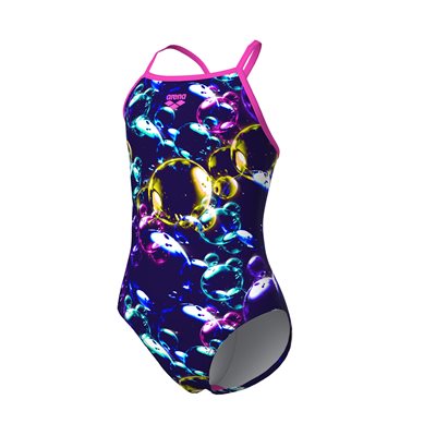 Arena - Girls Soap Bubbles Light Drop Back (Blue multi-Shocking pink) 