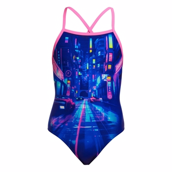 Funkita - Girl\'s Strapped In One Piece Cyber City